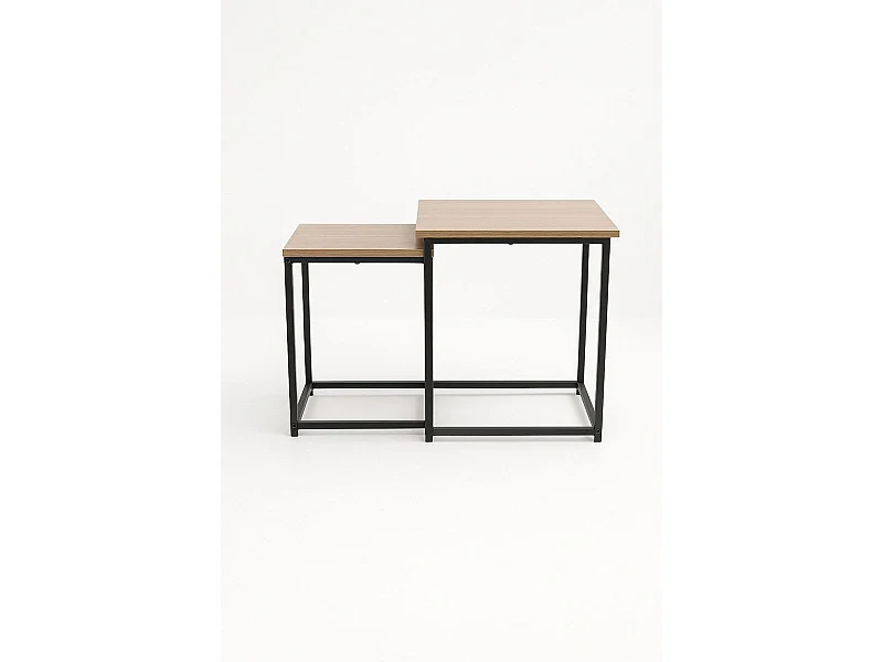 Mesas Auxiliares - Set 2 Mesas Centro Ceu - Marrón Claro