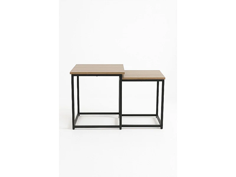 Mesas Auxiliares - Set 2 Mesas Centro Ceu - Marrón Claro
