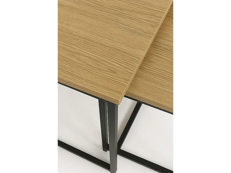 Mesas Auxiliares - Set 2 Mesas Centro Ceu - Marrón Claro