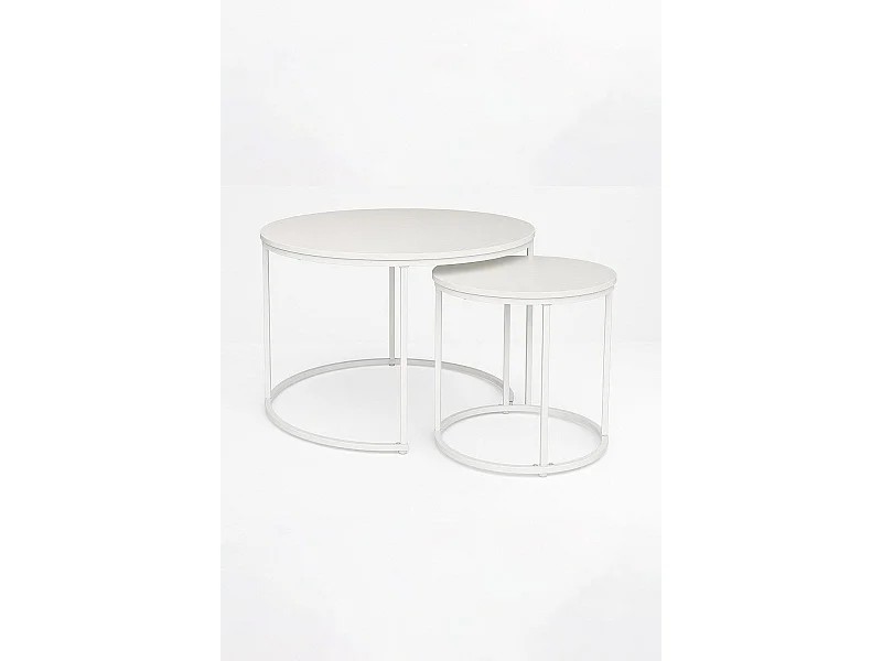 Mesas Auxiliares - Set 2 Mesas Centro Renty - Blanco