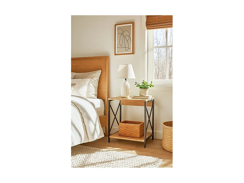 Mesas Auxiliares - Mesita de Noche Lesly - Negro