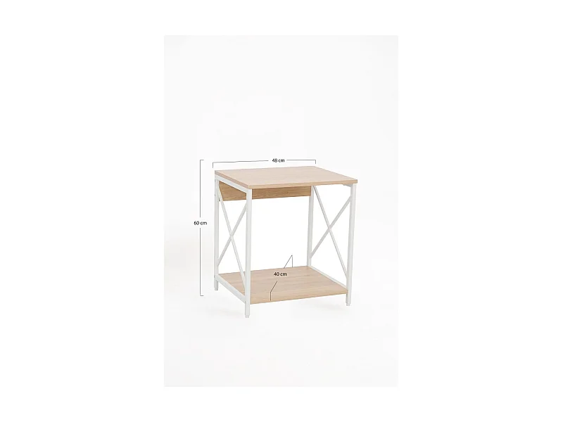 Mesas Auxiliares - Mesita de Noche Lesly - Blanco