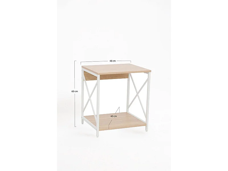 Mesas Auxiliares - Mesita de Noche Lesly - Blanco