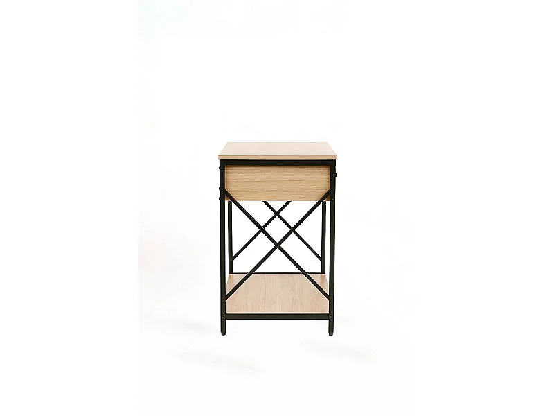 Mesas Auxiliares - Mesita de Noche con cajón Lesly - Negro