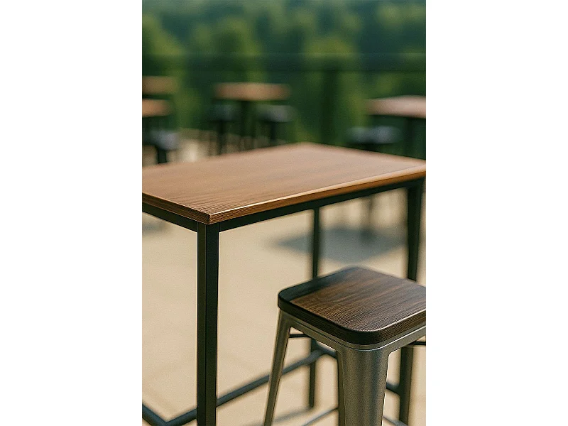 Mesas Auxiliares - Mesa Biro Alta Rectangular - Negro