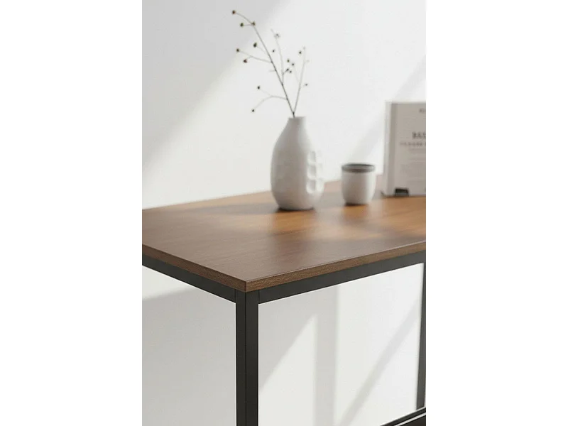 Mesas Bar - Mesa Biro Alta Rectangular - Madera oscura