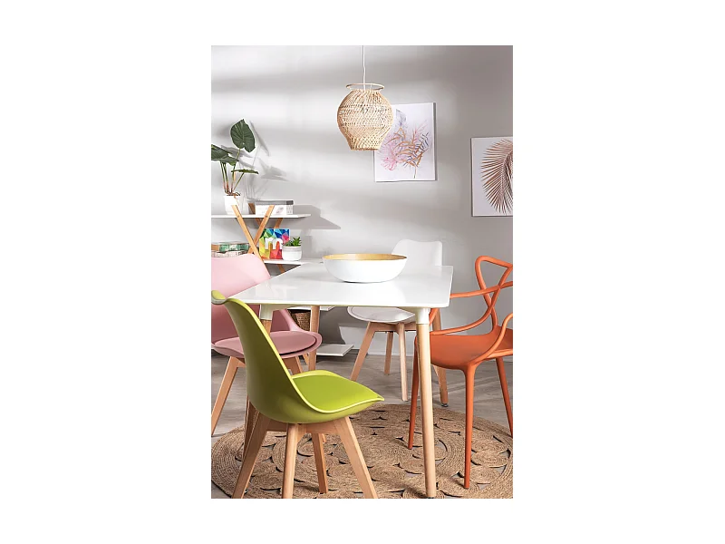 Estilo Nórdico - Mesa Tower Rectangular 140 x 80 cm - Blanco