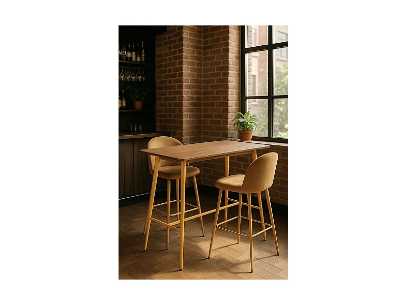 Mesas Bar - Mesa Yaguer - Madera Natural