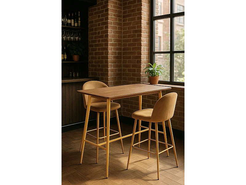 Mesas Bar - Mesa Yaguer - Madera Natural