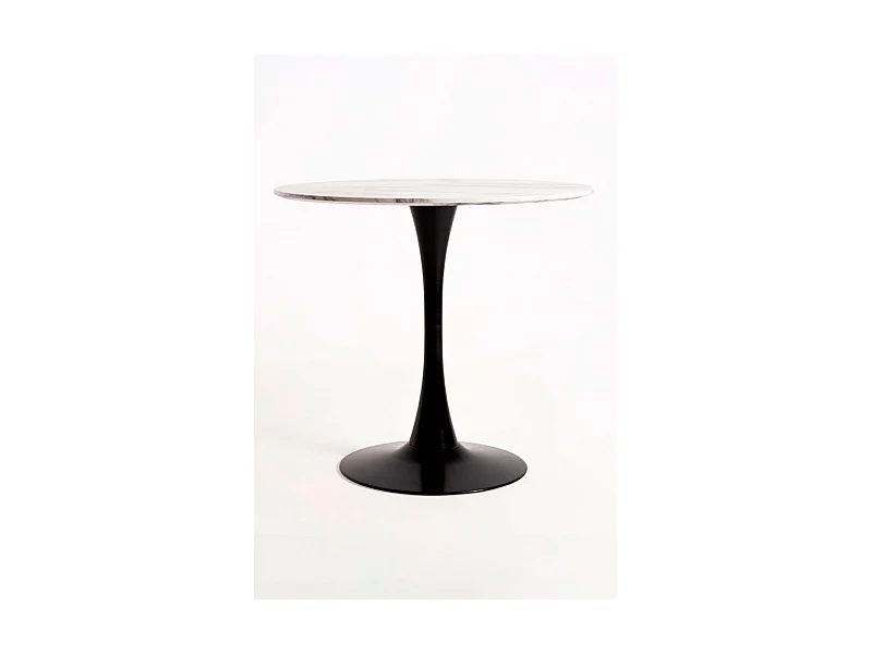 Estilo Nórdico - Mesa Kolio 80 cm Mármol - Negro