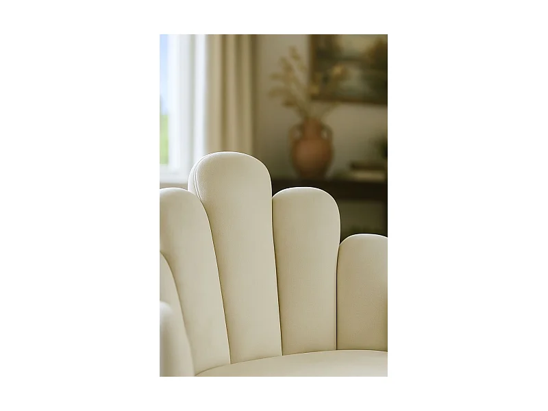 Sillas Comedor - Silla Hand Terciopelo Patas Negras - Beige