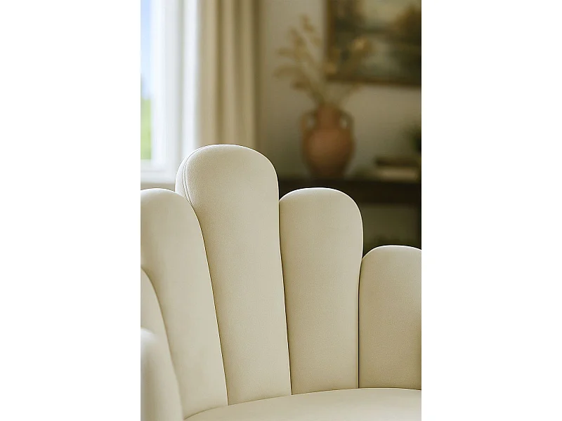 Sillas Comedor - Silla Hand Terciopelo Patas Negras - Beige