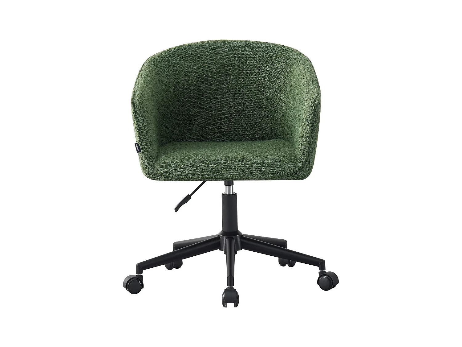 Fauteuil de bureau pivotant et réglable en hauteur en tissu bouclé vert - Marlo