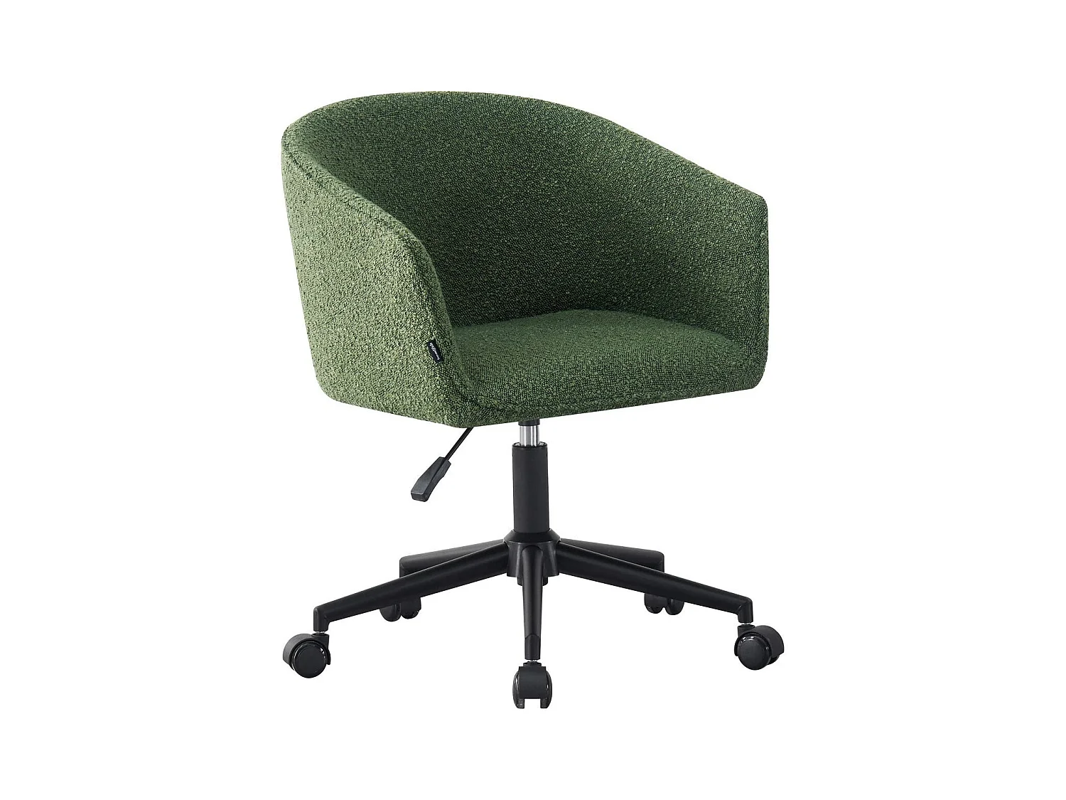 Fauteuil de bureau pivotant et réglable en hauteur en tissu bouclé vert - Marlo
