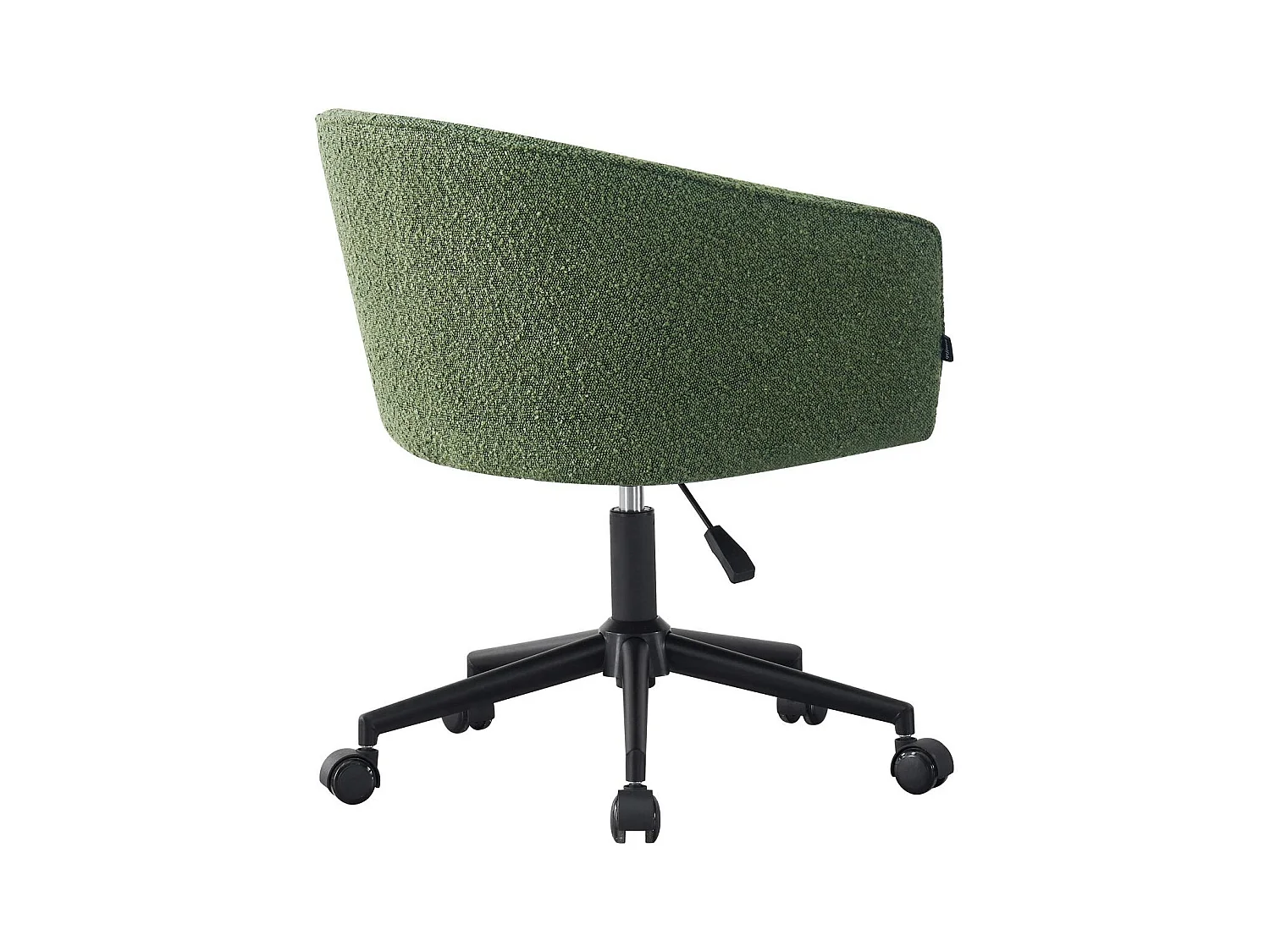 Fauteuil de bureau pivotant et réglable en hauteur en tissu bouclé vert - Marlo