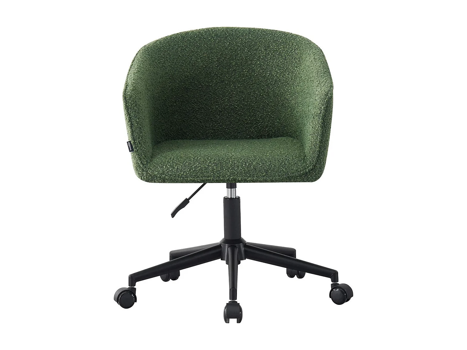 Fauteuil de bureau pivotant et réglable en hauteur en tissu bouclé vert - Marlo