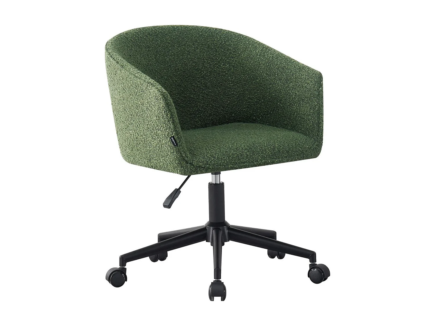Fauteuil de bureau pivotant et réglable en hauteur en tissu bouclé vert - Marlo