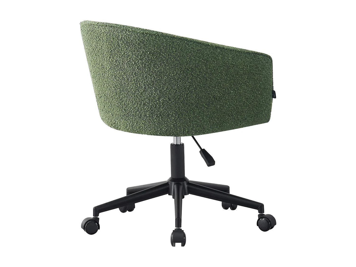 Fauteuil de bureau pivotant et réglable en hauteur en tissu bouclé vert - Marlo