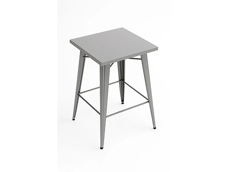 Mesas Bar - Mesa Torix Alta Cuadrada 60 cm - Gris metalizado