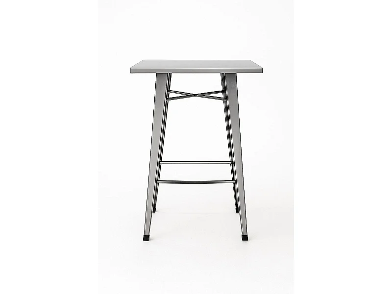 Mesas Bar - Mesa Torix Alta Cuadrada 60 cm - Gris metalizado