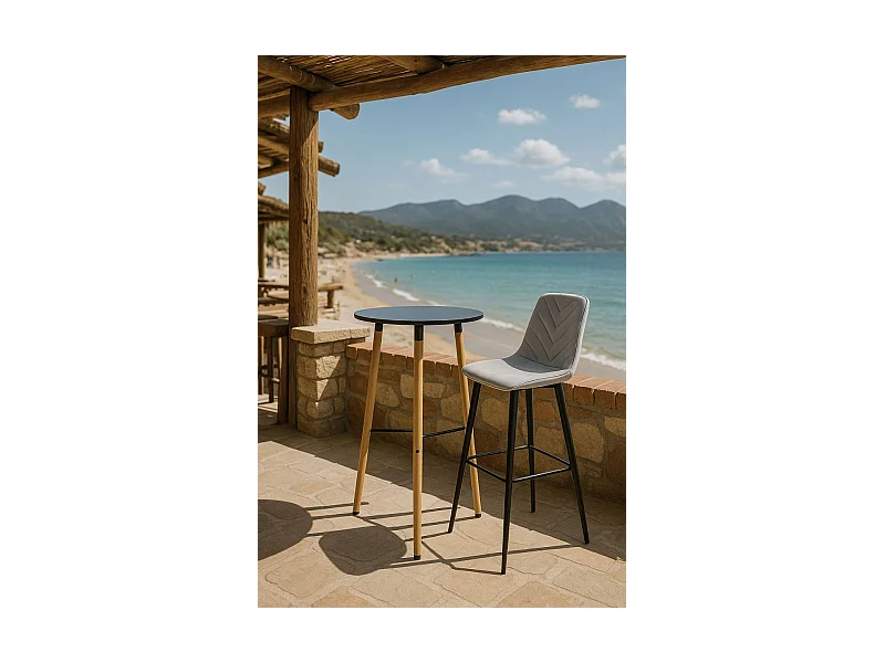 Mesas Altas - Mesa Tower Alta 60 cm - Negro