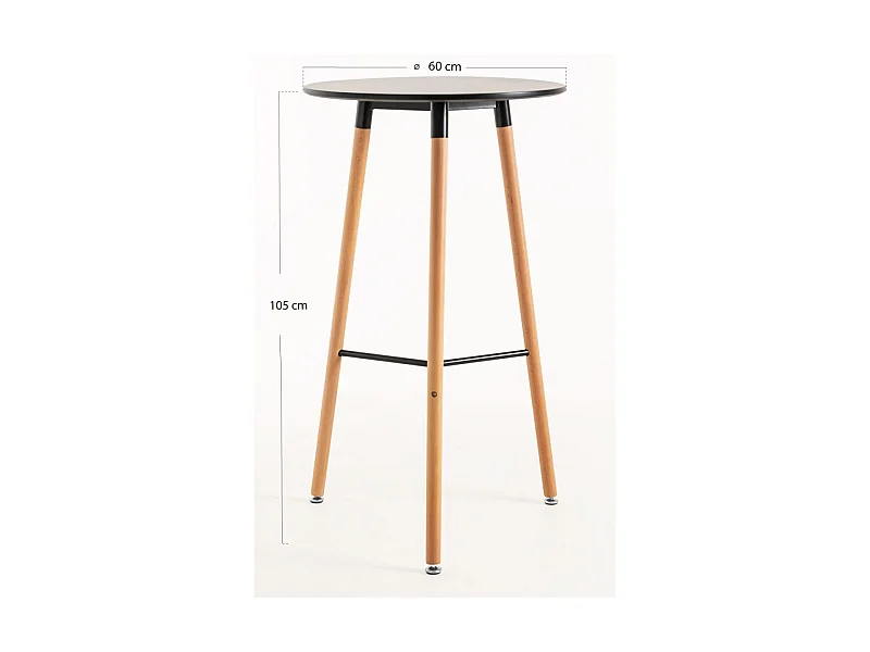 Mesas Altas - Mesa Tower Alta 60 cm - Negro
