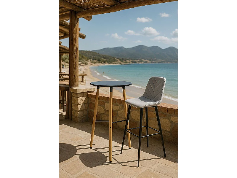 Mesas Altas - Mesa Tower Alta 60 cm - Negro