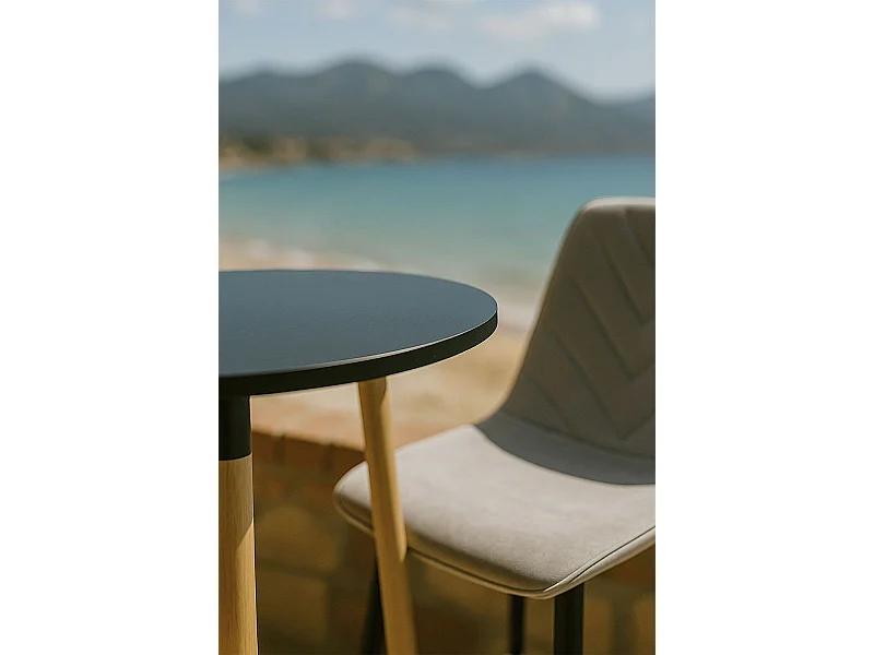 Mesas Altas - Mesa Tower Alta 60 cm - Negro