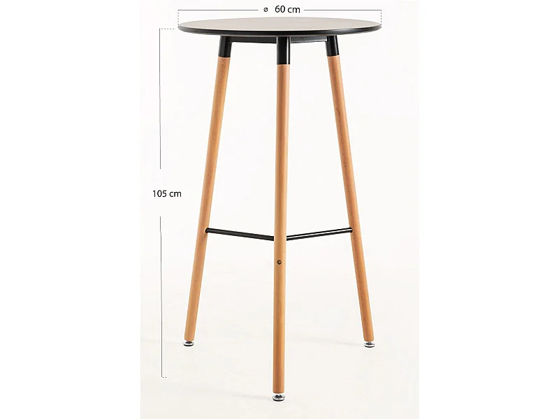 Mesas Altas - Mesa Tower Alta 60 cm - Negro