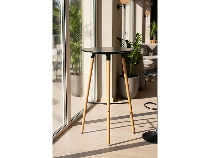 Mesas Altas - Mesa Tower Alta 60 cm - Negro