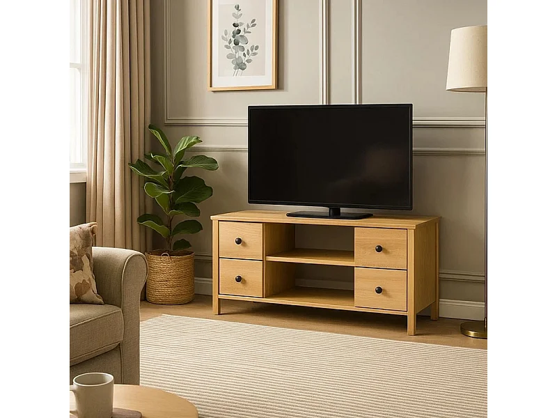 Szafka RTV Prestige 118 drewniana, kolor dębowy