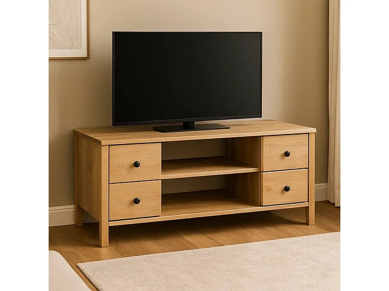 Szafka RTV Prestige 118 drewniana, kolor dębowy