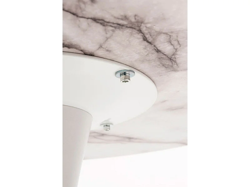 Estilo Nórdico - Mesa Kolio 80 cm Mármol - Blanco