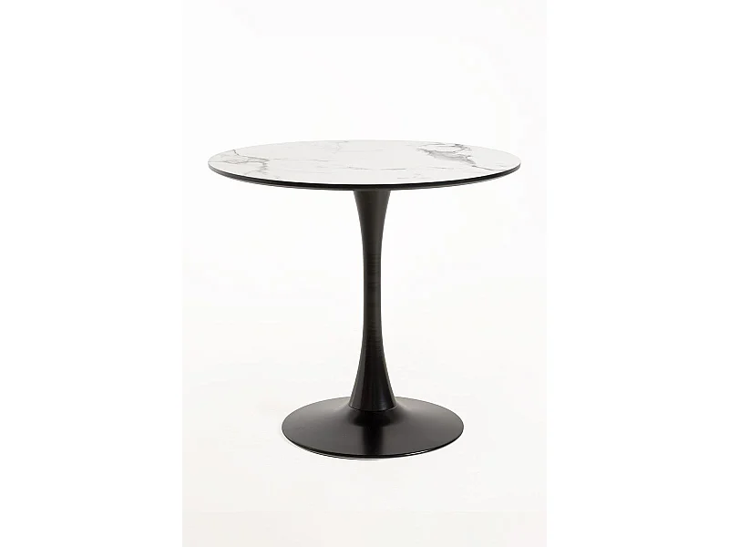Mesas Comedor - Mesa Kolio 90 cm Mármol - Negro