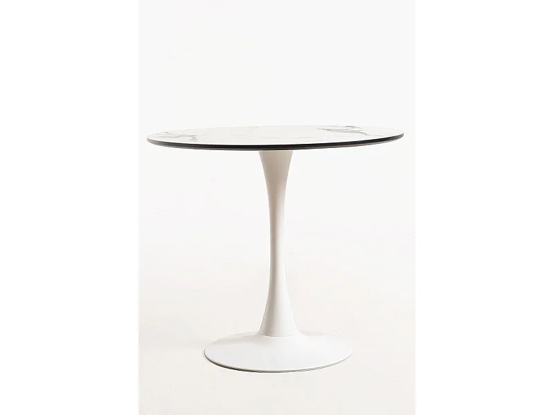 Mesas Comedor - Mesa Kolio 90 cm Mármol - Blanco