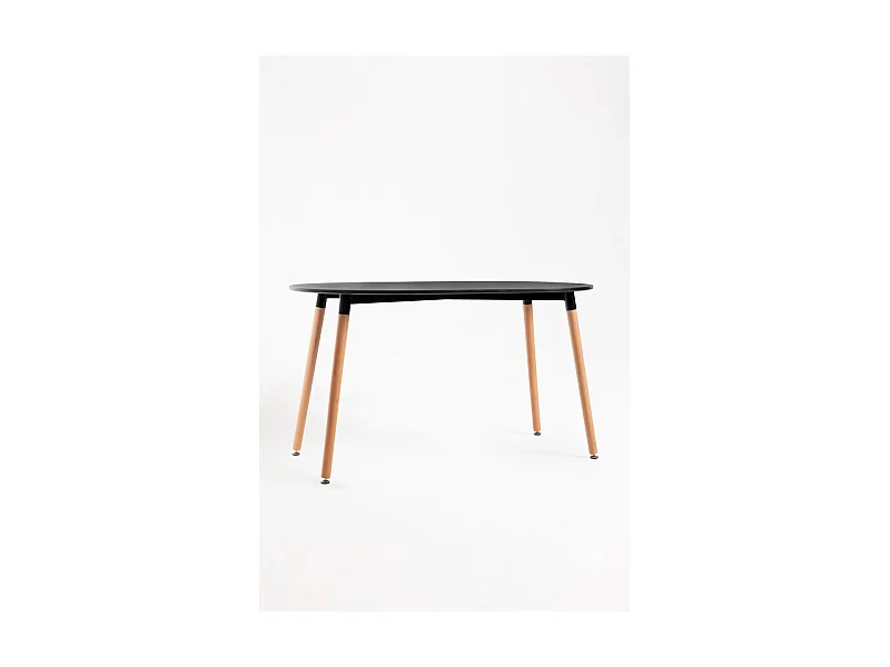 Estilo Nórdico - Mesa Tower Ovalada - Negro