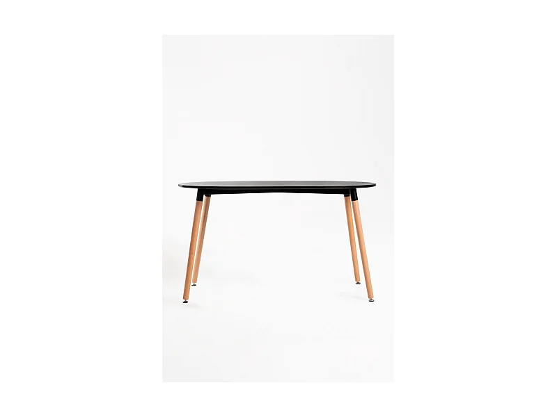 Estilo Nórdico - Mesa Tower Ovalada - Negro