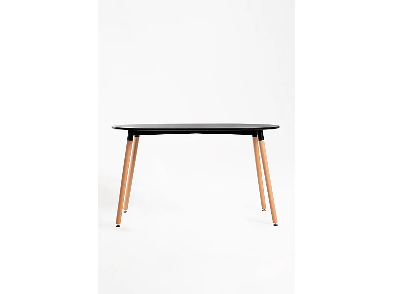 Estilo Nórdico - Mesa Tower Ovalada - Negro