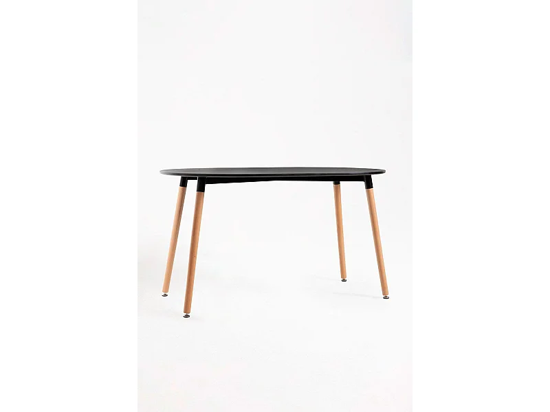 Estilo Nórdico - Mesa Tower Ovalada - Negro