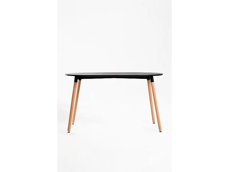 Estilo Nórdico - Mesa Tower Ovalada - Negro