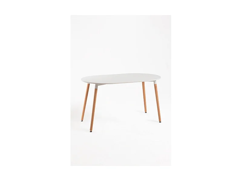Estilo Nórdico - Mesa Tower Ovalada - Blanco