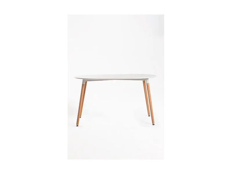 Estilo Nórdico - Mesa Tower Ovalada - Blanco