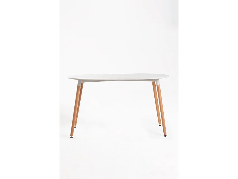 Estilo Nórdico - Mesa Tower Ovalada - Blanco