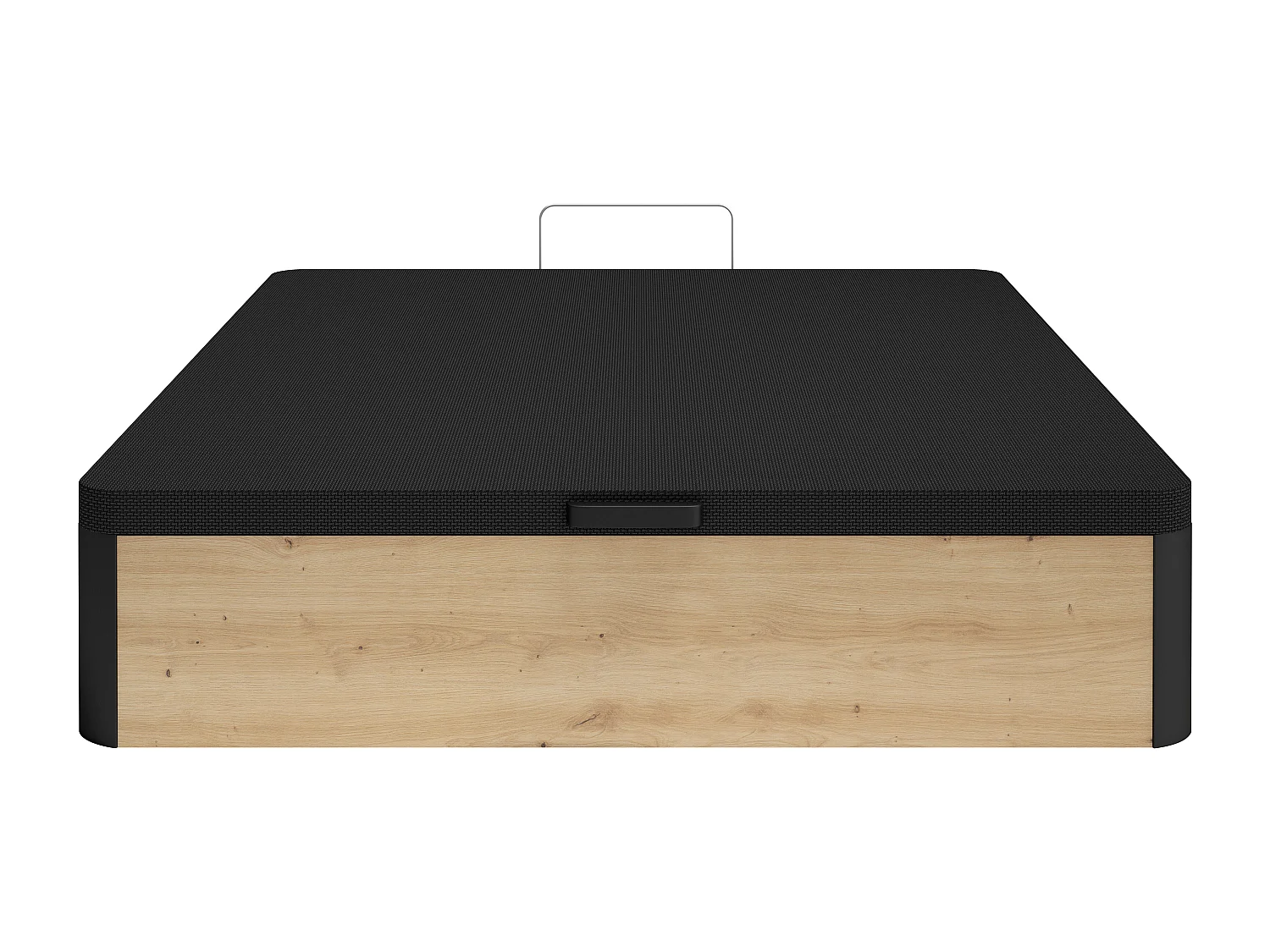 Sommier coffre 140 x 200 cm - Naturel clair et noir - NAMOSI de YSMÉE