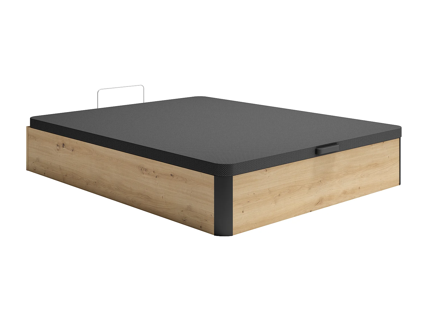 Sommier coffre 120 x 200 cm - Naturel clair et noir - NAMOSI de YSMÉE