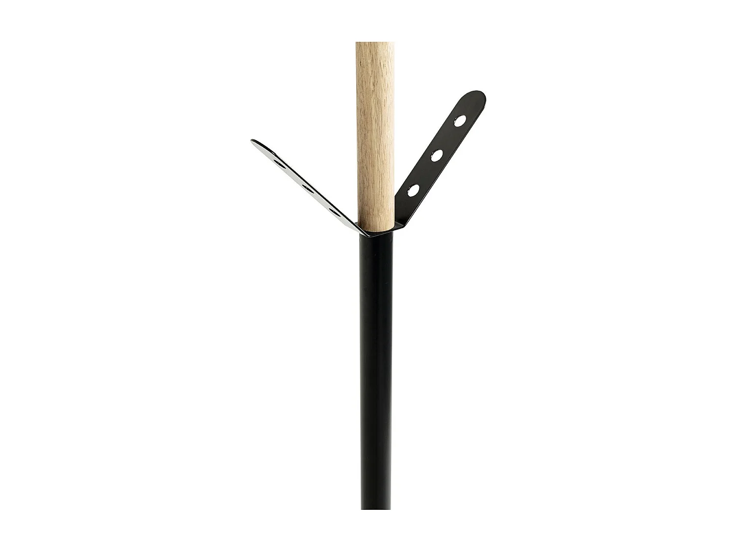 Porte-manteau avec 8 crochets, socle en marbre coloris noir - Hauteur 179 x Diamètre 37 cm