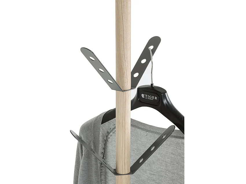 Porte-manteau avec 8 crochets , socle en marbre noir - Hauteur 179 x Diamètre 37 cm