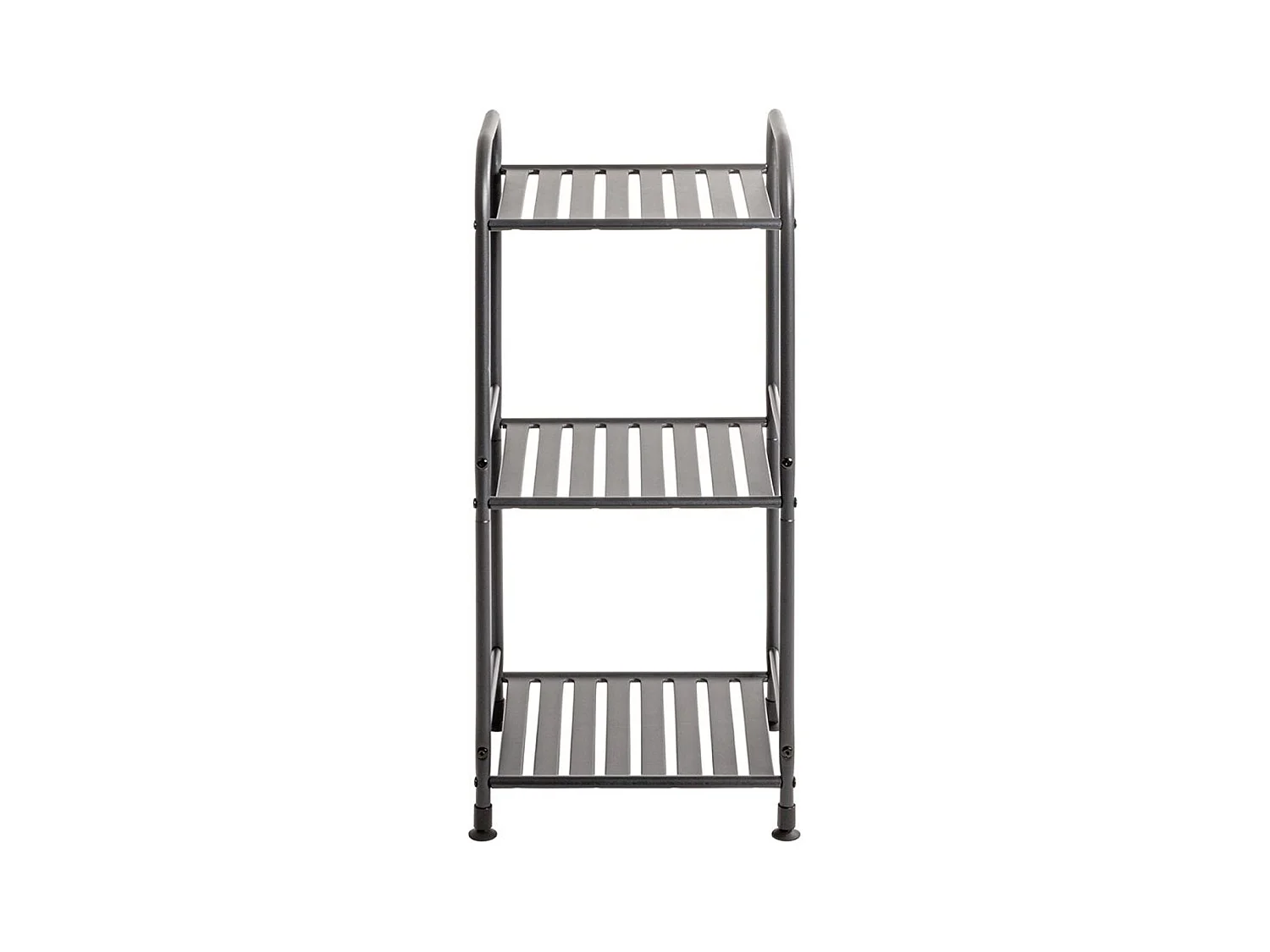 Etagère de 3 niveaux meuble de rangement en métal Gris anthracite - Longueur 33 x Hauteur 78 x Profondeur 28 cm