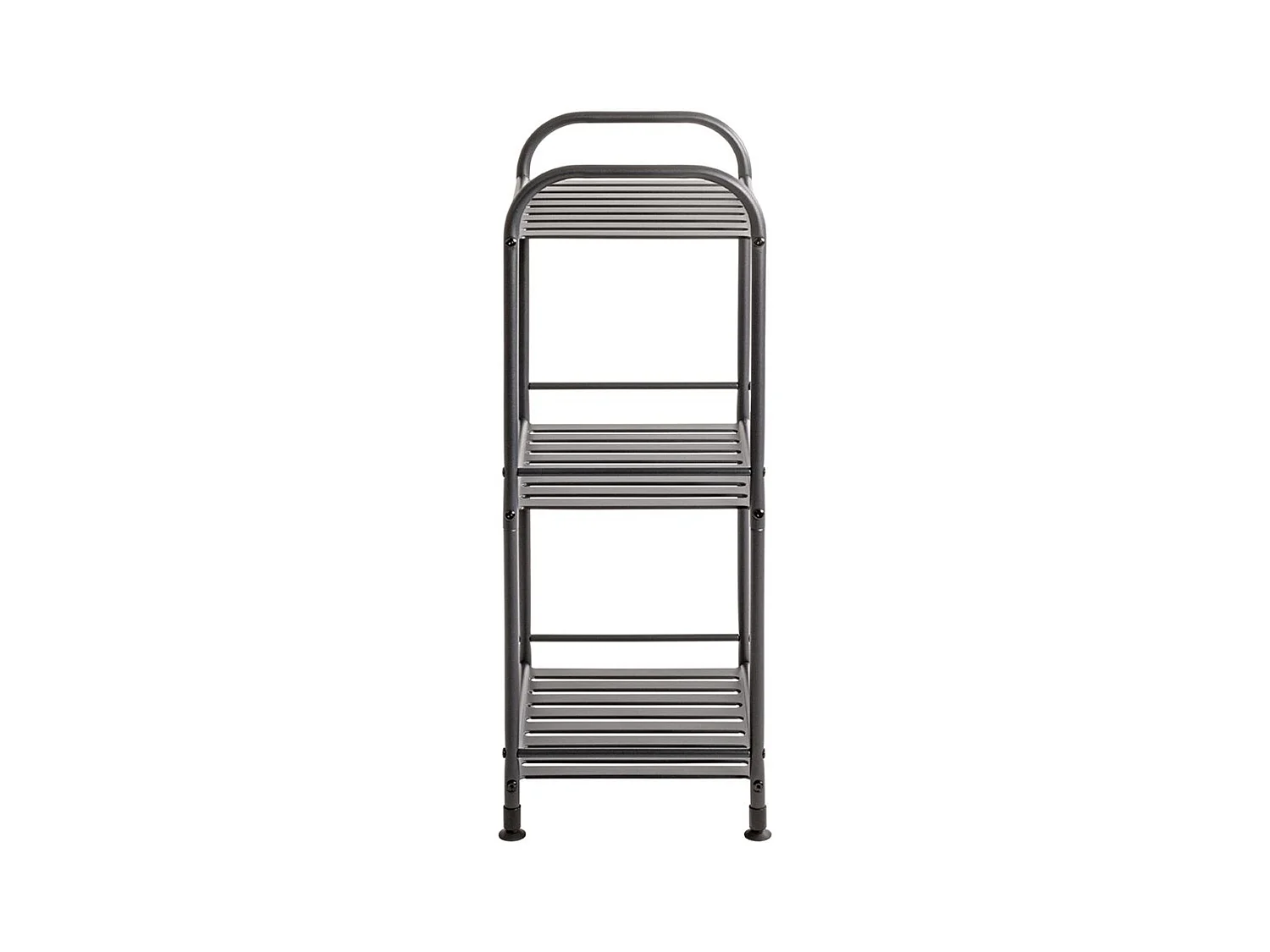 Etagère de 3 niveaux meuble de rangement en métal Gris anthracite - Longueur 33 x Hauteur 78 x Profondeur 28 cm
