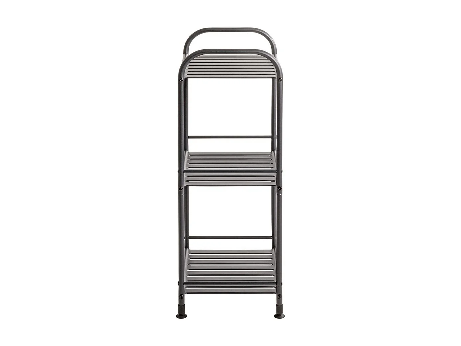 Etagère de 3 niveaux meuble de rangement en métal Gris anthracite - Longueur 33 x Hauteur 78 x Profondeur 28 cm